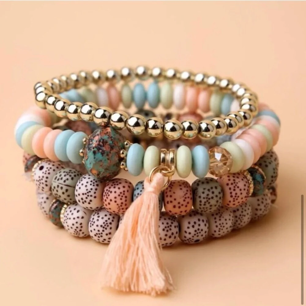 Boho beaded bracket stack set - Picture 6 of 6